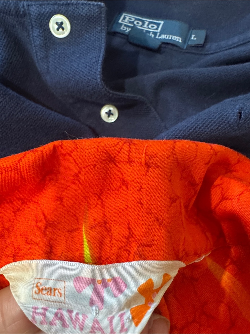 Sears Red Tropical Floral Button-Down Shirt - Picture 9 of 10